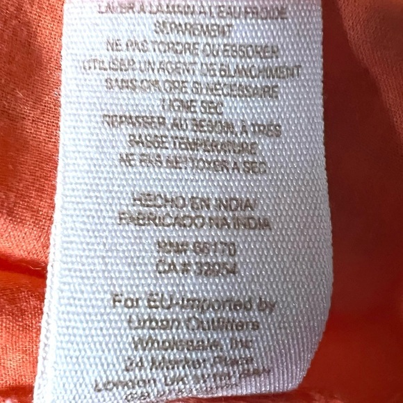 FREE PEOPLE Love Birds Mini Dress Paisley Cold Shoulder Orange Boho Size Medium - Picture 15 of 16